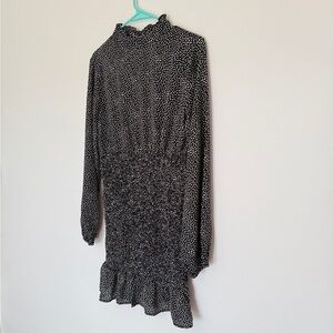 Anna-Kaci Black & White Smocked Mini Dress – Size M (NWT)